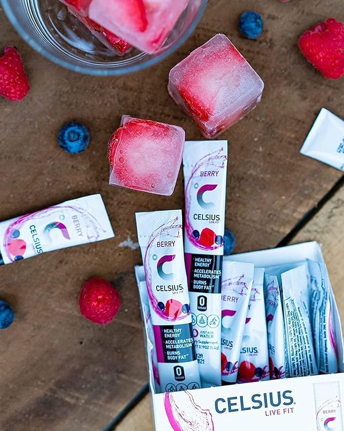 Celsius On-The-Go Energy Powder Sticks | Zero Sugar | 15 Count Variety Pack for Active Adults on the Go